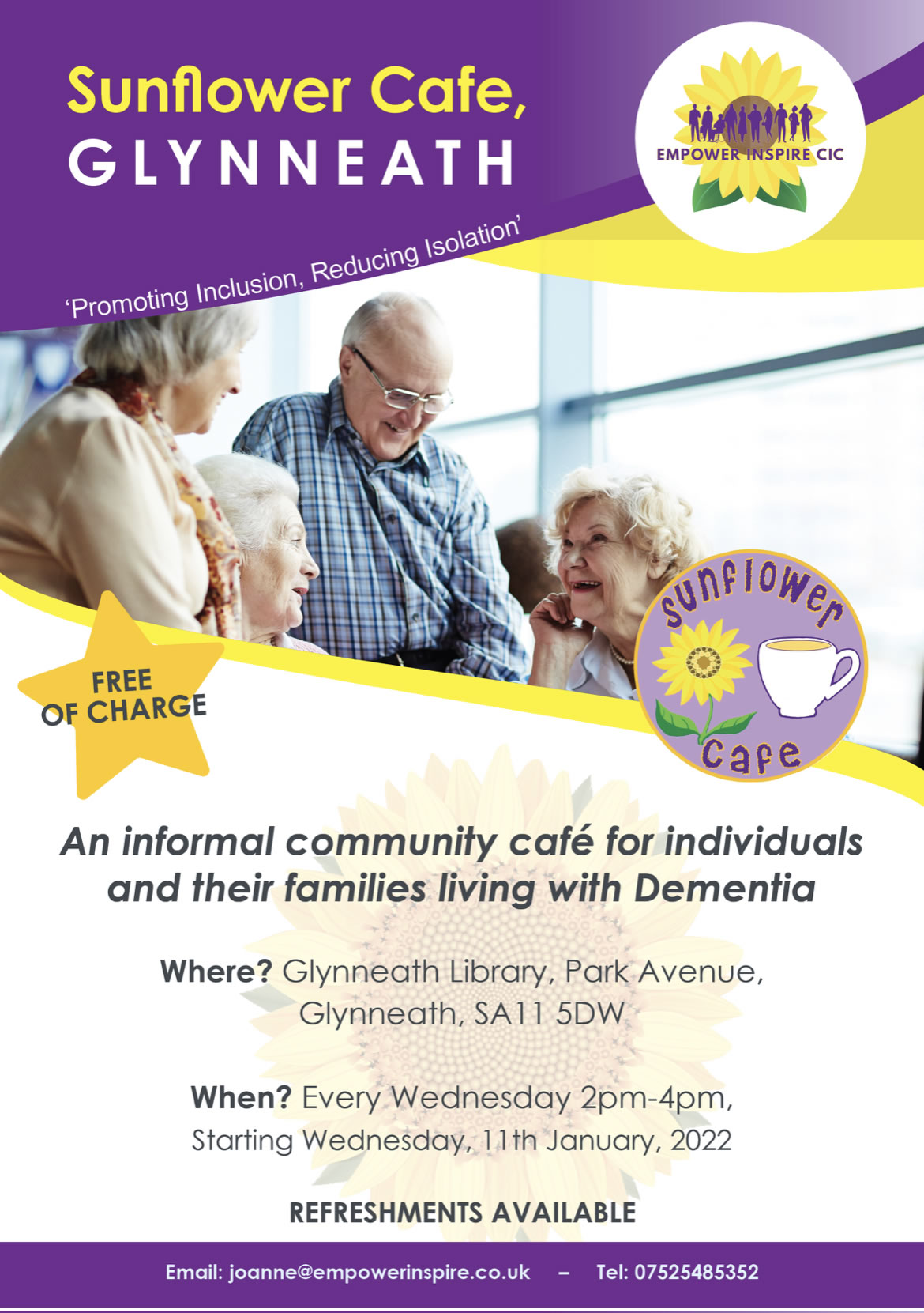 Sunflower Cafes Empower Inspire CIC Wales